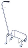 Kibiro vežimėlis, Tina Trolleys, 400x270x900 mm, sidabrinis, milteliniu būdu dažytas plienas, su rankena.