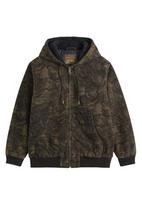 LEVI'S ® Demisezoninė striukė 'POTRERO' rusvai žalia / tamsiai žalia