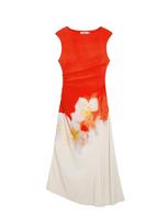 Desigual Suknelė kremo / šviesiai mėlyna / oranžinė / omarų spalva