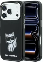 Karl Lagerfeld IML Choupette Body Sketch Print MagSafe dėklas, skirtas iPhone 17 Pro Max / 18 Pro Max – juodas