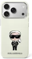 Karl Lagerfeld Smooth Ikonik Sketch MagSafe dėklas, skirtas iPhone 18 Pro / 17 Pro - smėlio spalvos