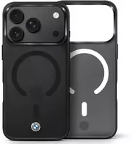 Dėklas BMW Sign Frosted IML & Metal Logo MagSafe Case, skirta iPhone 17 Pro / 18 Pro – Juoda