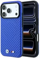 Dėklas BMW M Carbon Printed Ring MagSafe Case, skirta iPhone 17 Pro Max / 18 Pro Max - Mėlyna