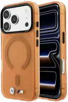 Dėklas BMW M IML Frosted Metal Logo & Trims MagSafe Case, skirtas iPhone 17 Pro Max / 18 Pro Max – Oranžinis