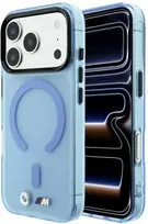 Dėklas BMW M IML Frosted Metal Logo & Trims MagSafe Case, skirtas iPhone 17 Pro Max / 18 Pro Max – Mėlyna