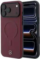 Mercedes Leather 3D MagSafe dėklas, skirtas iPhone 17 Pro Max – tamsiai mėlynas