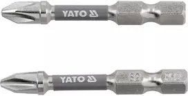 Yato Toya Sa Poland Antgaliai | 6,3 mm (1/4") | S2 Ni | kryžminiai PH2 | 50 mm | 2 vnt. (YT-78021)
