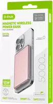 D-Fruit power bank 5000mAh Wireless DF176, pink