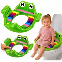 Lean Toys Tualeto pamušalas su laikikliais vaikams Minkšta sėdynė Žalia