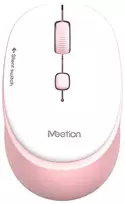 Meetion R571 Bevielė pelė, balta ir-rožinė, 1600DPI