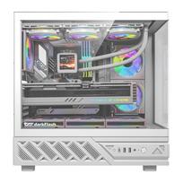 Darkflash DS950V kompiuterio korpusas su 6" IPS ekranu ir 6 ventiliatoriais, baltas