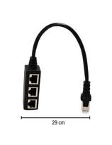 Tinklo adapteris RJ45, 1 x RJ45 į 3 x RJ45 FTP