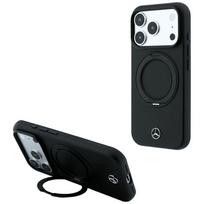 Mercedes Leather Case with Ring Stand MagSafe for iPhone 18 Pro / 17 Pro - Black