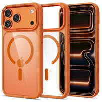 Tech-Protect Magmat Magsafe CC Case for iPhone 17 Pro Max / 18 Pro Max - Orange-Transparent