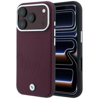 BMW Sign Inclined Deboss Letters MagSafe case for iPhone 17 Pro Max / 18 Pro Max - burgundy