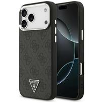 Guess 4G Triangle Logo MagSafe Case for iPhone 17 Pro Max / 18 Pro Max - Black & Silver