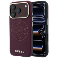 Case Guess Perforated 4G Gold Logo Magsafe for iPhone 18 Pro Max / 17 Pro Max burgundy