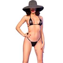 CHILIROSE - CR 4840 Juodas Micro Bikini