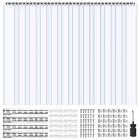 Skaidrios PVC juostelių užuolaidos, 2,1x1,8 m, 2 mm storio, 12 vnt., vandeniui atsparios