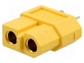 Plug | DC supply | XT60 | female | PIN: 2 | for cable | soldered | 30A | 500V