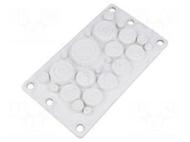 Multigate grommet | TPE (thermoplastic elastomer) | light grey