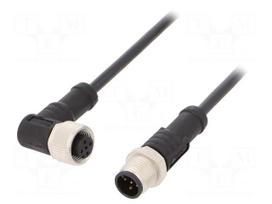 Cable: for sensors/automation | PIN: 5 | M12-M12 | 1m | plug | plug | 60V