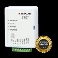 E16T ~ Trikdis Ethernet apsardzes komunikators (TIP/RING) 3 I/O RS485