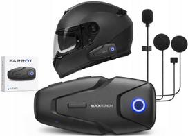 Motociklininkų Interkomas Bluetooth 5.3 su ANC – Ryšio Atstumas 500 M, Veikimas Iki 100 Km/h, 2 Vartotojams, IPX5 Apsauga nuo Vandens