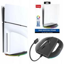 Vertikalus stovas su RGB apšvietimu, skirtas Sony PlayStation 5 / PS5 Slim / Pro