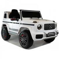 Elektrinis vaikiškas automobilis Mercedes G63, vienvietis, 12 V, su švelnaus paleidimo funkcija, baltas