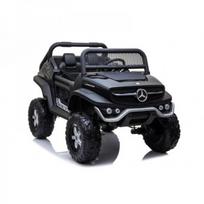 Elektrinis vaikiškas automobilis Mercedes Unimog 4×4, dvivietis, matinis juodas