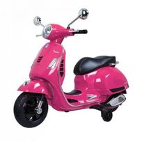 Elektrinis vaikiškas motoroleris Vespa GTS su priekiniu stiklu, 12 V, rožinis