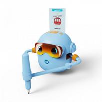 Interaktyvus mokomasis robotas-žaislas, mokantis piešti flomasteriais mėlynos spalvos