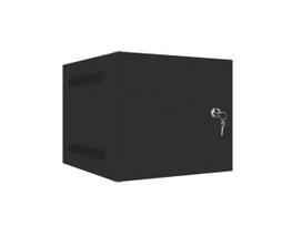 LANBERG 10" 6U 280X310 black wall mount rack cabinet with metal doors