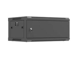 LANBERG 19" 4U 600X450 wall-mount rack cabinet black metal doors
