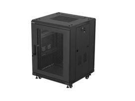 LANBERG 19" 15U 600x600 black standing rack cabinet with perforated doors