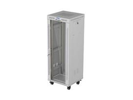 LANBERG 19" 32U 600x600 standing rack cabinet, grey, glass door, LCD
