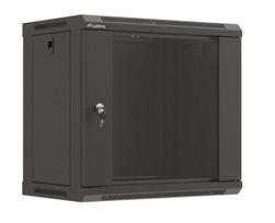 LANBERG 19" 9U 540x350 black rack cabinet with glass door
