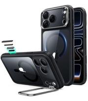 Juodas / skaidrus dėklas Apple iPhone 17 Pro / 18 Pro telefonui "ESR Classic Hybrid Kickstand Magsafe"