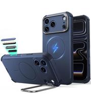 Mėlynas dėklas Apple iPhone 17 Pro / 18 Pro telefonui "ESR Cyber Tough Kickstand Magsafe"