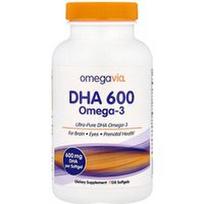 OmegaVia, DHR 600 Omega-3, 600 mg, 120 minkštųjų gelių