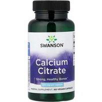 Swanson Vitamins, Kalcio citratas, 200 mg, 60 veganiškų kapsulių