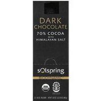 Dr. Mercola, „Solspring®“, „Biodynamic®“, juodojo šokolado batonėlis, 70 % kakavos su Himalajų druska, 12 batonėlių po 40 g (1,41 uncijos)