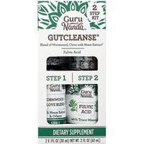GuruNanda, „GutCleanse™“ 2 žingsnių rinkinys, 2 buteliukai po 30 ml (1 skysčio uncija)