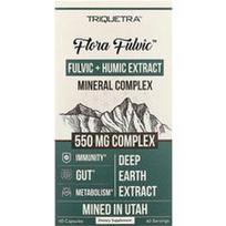 Triquetra Health, „Flora Fulvic™“, fulvo rūgšties ir huminio ekstrakto mineralų kompleksas, 550 mg, 60 kapsulių