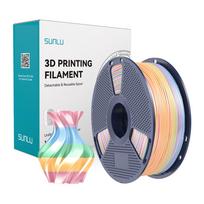 Sunlu PLA+ Silk 3D spausdintuvo plastikas 1.75mm 1kg, Rainbow 04