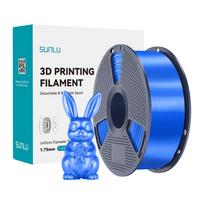 Sunlu PLA+ Silk 3D spausdintuvo plastikas, mėlynas