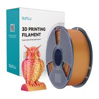 3D spausdintuvo plastikas Sunlu PLA+ Silk Dual Color, raudona ir auksas