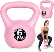 Kettlebell 6kg, treniruoklis, hantelis, svarmuo, rožinis, ModernHome