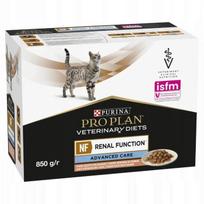Purina Pro Plan Veterinary Diets NF Renal Function Advanced Care šlapias pašaras katėms, sergančioms lėtiniu inkstų nepakankamumu, su vištiena, 10x85 g.